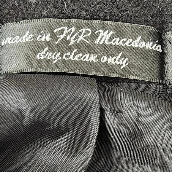 Andrew Fezza Cashmere Blend Pea Coat, Black, Men's S- 40 - Picture 3 of 8